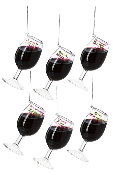 MERLOT RED WINE ORNAMENTS