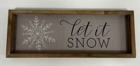 PRINTED SNOWFLAKE SIGNS-MERRY & BRIGHT