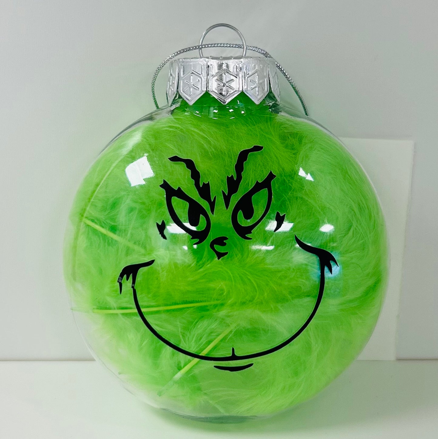 GRINCH FEATHER ORNAMENTS