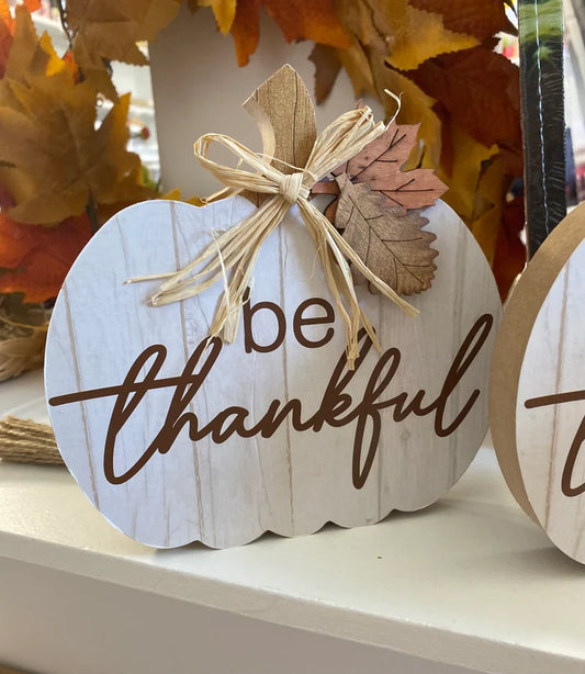 Wooden Pumpkin Sign