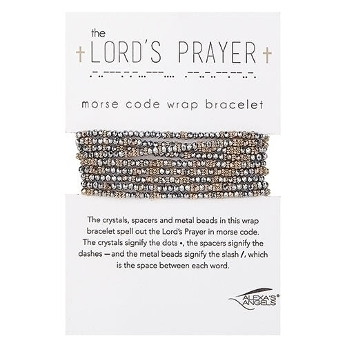 THE LORD'S PRAYER MORSE CODE WRAP BRACELET