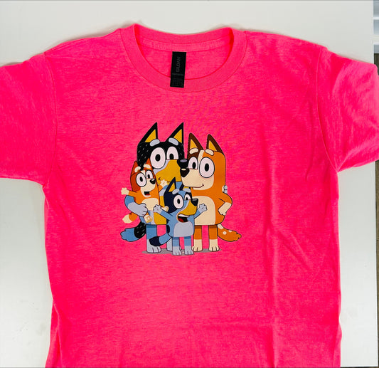 KIDS BLUEY T-SHIRT-PINK