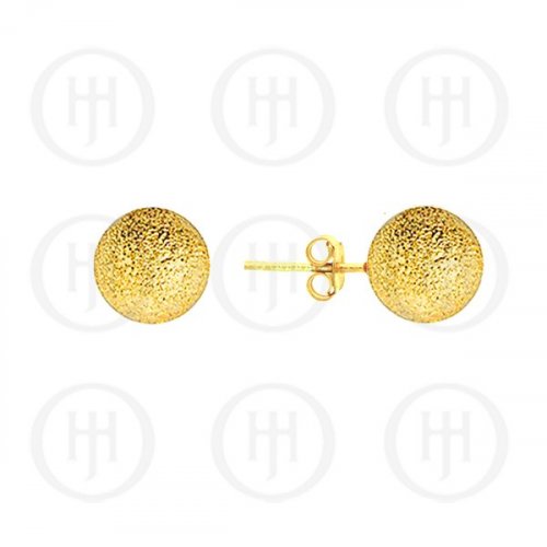 8MM STERLING SILVER BALL EARRINGS GOLD